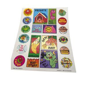 Vintage 1989 Away We Go Stickers By Troll Associates 8.5" x 11" Classroom Retro